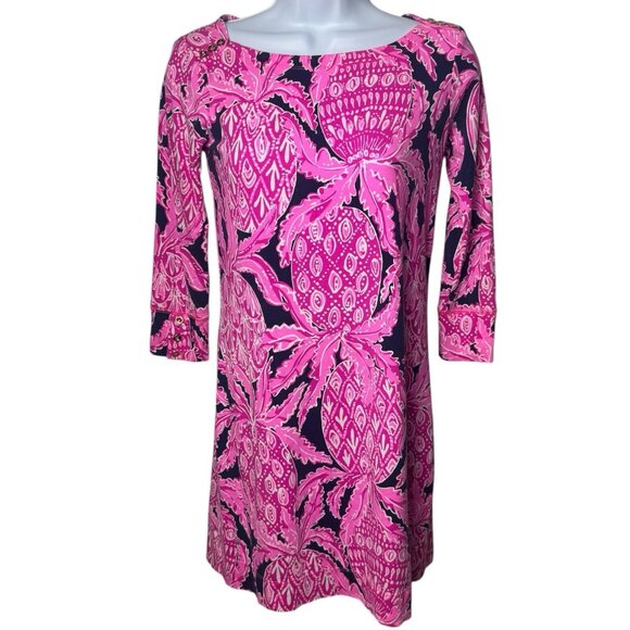 Lilly Pulitzer UPF 50+ Sophie Pineapple Print Dress Coastal Vacation Resort XS - Picture 2 of 9